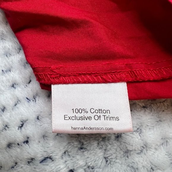 Hanna Anderson Girls Childs Skirt Size 130 Red White Contrast Stitching - Picture 9 of 12